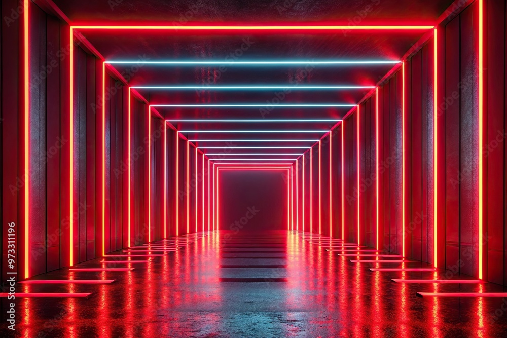 Abstract red neon lights background Abstract red neon lights background