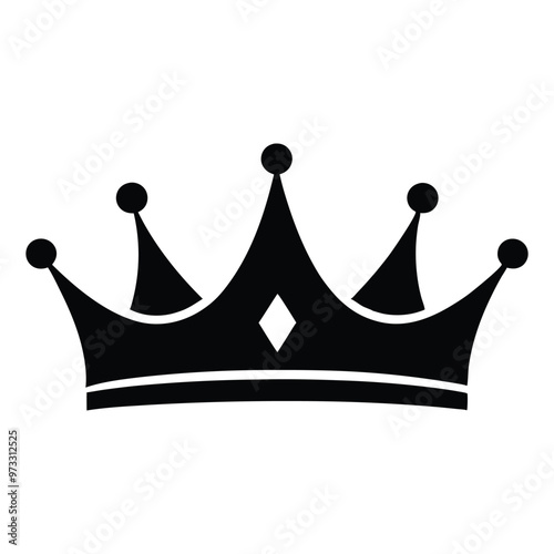 Crown Minimalist and Flat Logo Vector illustration