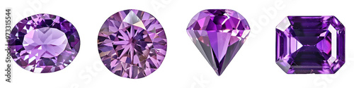 Elegant Purple Amethyst Gemstones Collection – Various Cut Styles