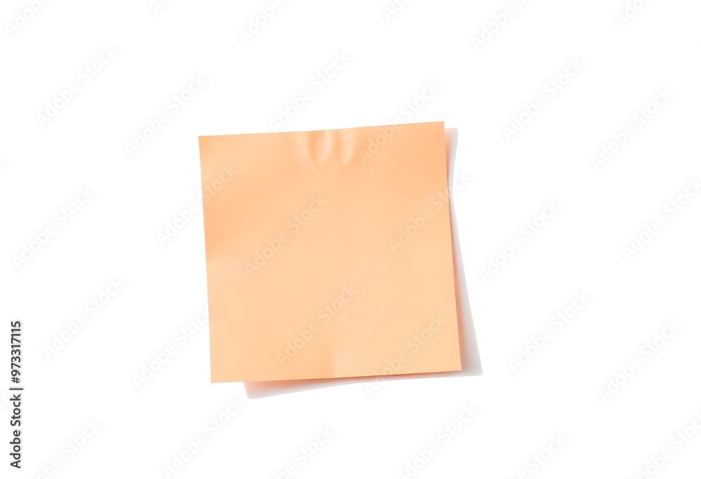 orange post-it note with a shadow effect, isolated on white for added depth create with ai orange post-it note with a shadow effect, isolated on white for added depth create with ai