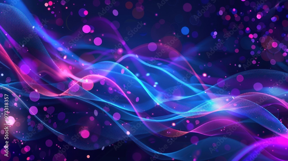 Abstract Swirling Neon Lights Background Abstract Swirling Neon Lights Background