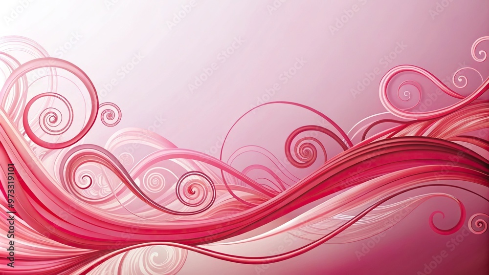 Abstract pink and red swirls with delicate details, minimalist Abstract pink and red swirls with delicate details, minimalist
