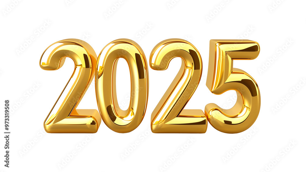 Golden and bright 2025 text design. Golden and bright 2025 text design.