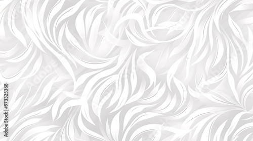 Elegant Light Gray Seamless Nature Patterned Background, Ideal for Modern Interior, Textiles, and Digital Art Projects
