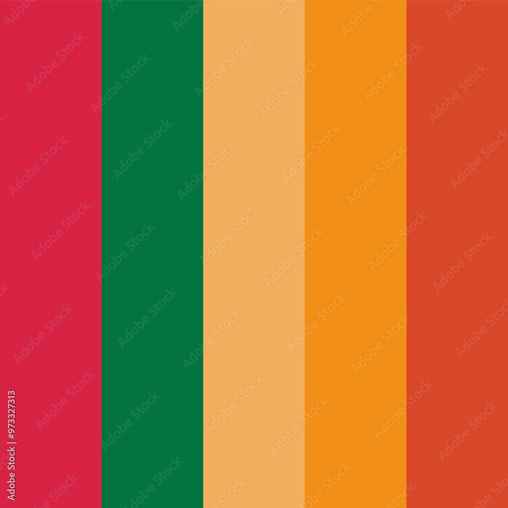 Naklejka premium A color palette with strokes of warm, vibrant colors