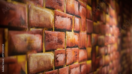 Aged brick wall pattern for background