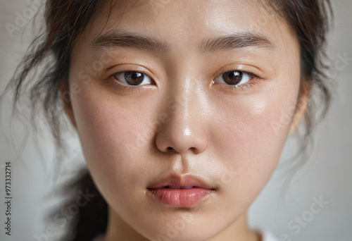 thoughtful young asian adul...