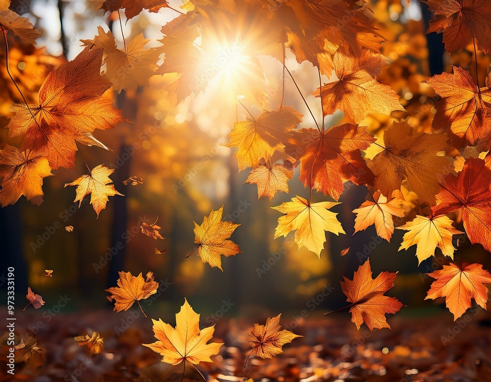 Feuille érable automne tombe Feuille érable automne tombe