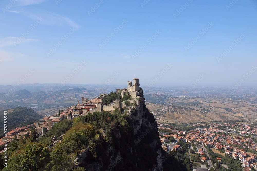 Prima Torre from Seconda Torre, San Marino. Prima Torre from Seconda Torre, San Marino.