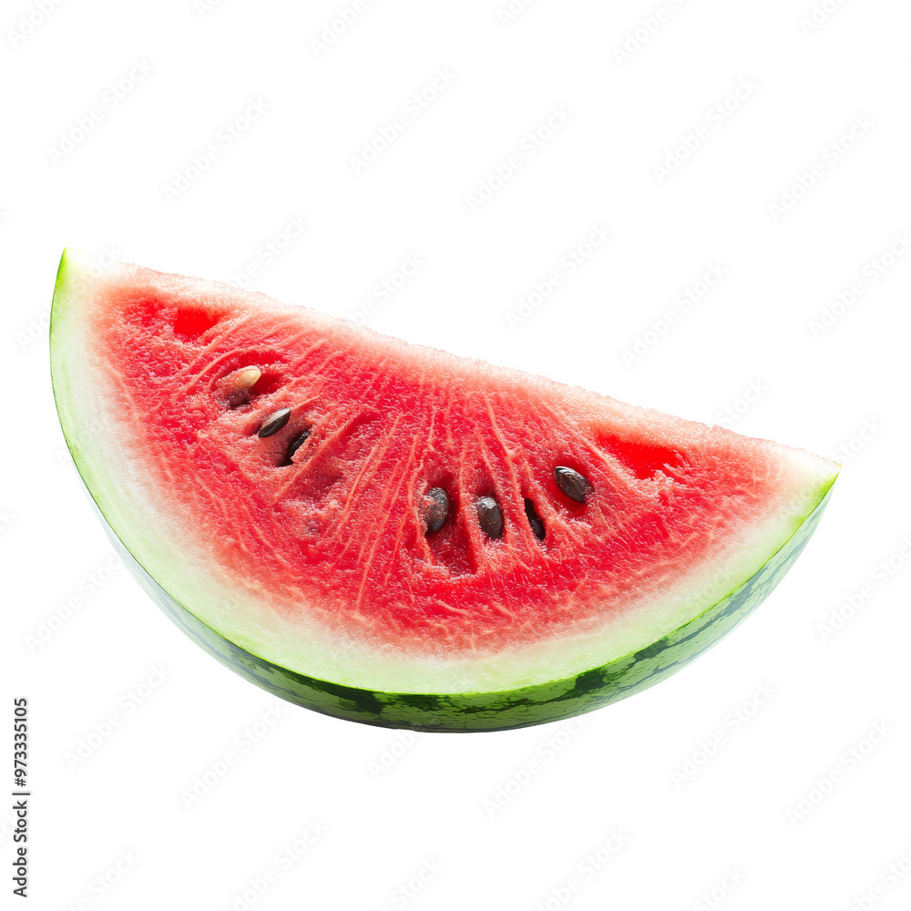 Fresh watermelon slice on a white background isolated transparent Fresh watermelon slice on a white background isolated transparent