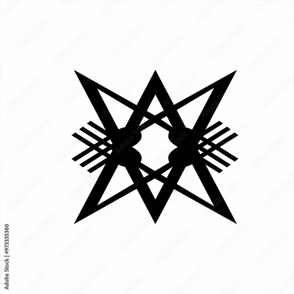 Fototapeta premium Unique abstract star logo design.