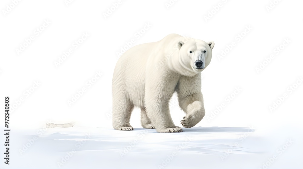 Fototapeta premium polar bear on white background.