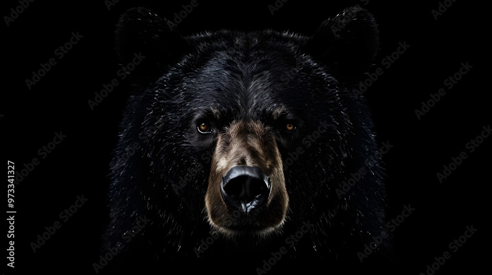 portrait of a black bear. portrait of a black bear.
