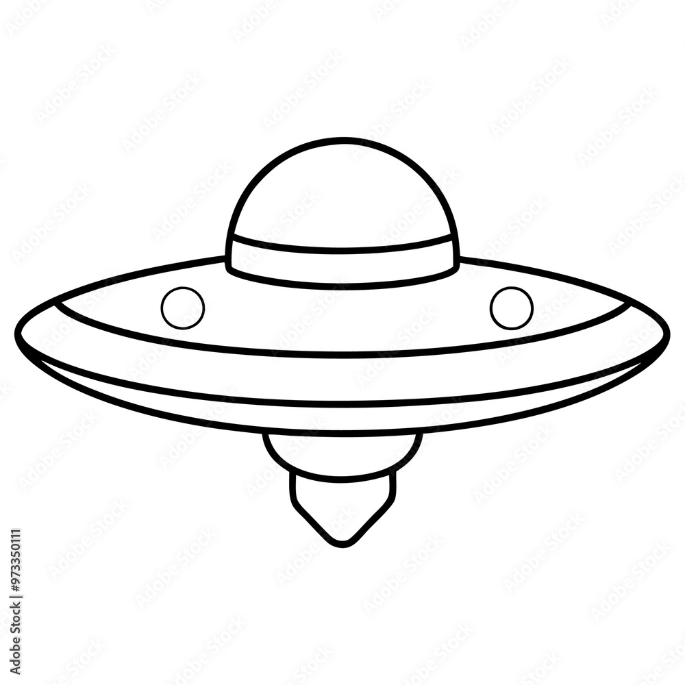flying saucer outline coloring book page line art drawing flying saucer outline coloring book page line art drawing