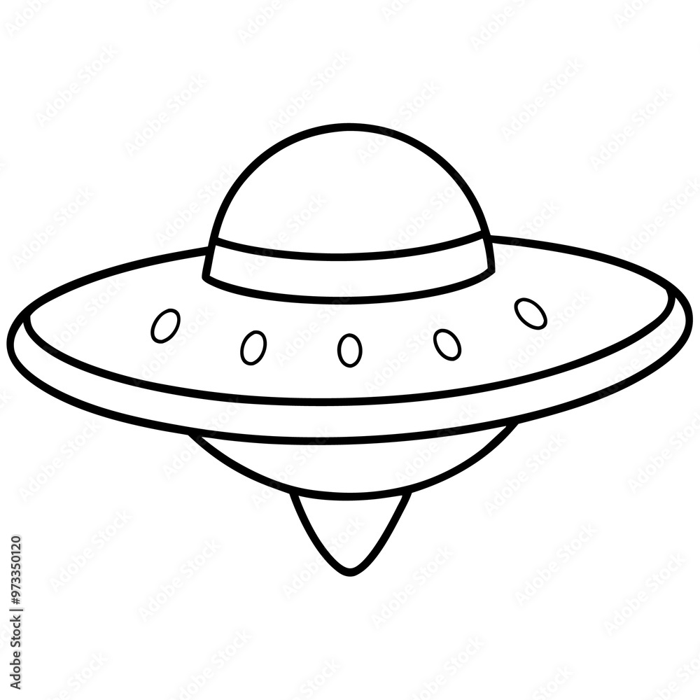 flying saucer outline coloring book page line art drawing flying saucer outline coloring book page line art drawing