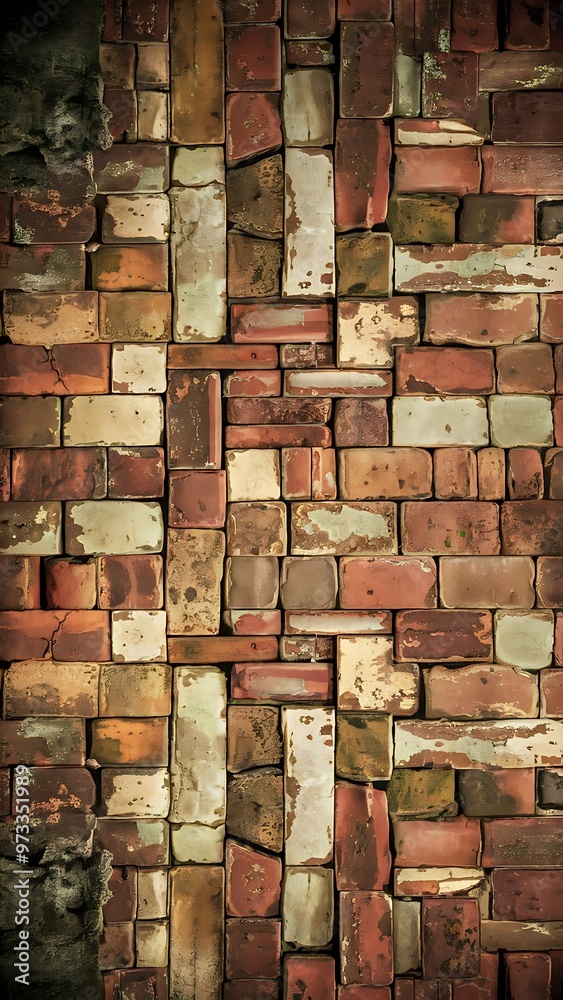 Fototapeta premium Aged brick wall pattern for background