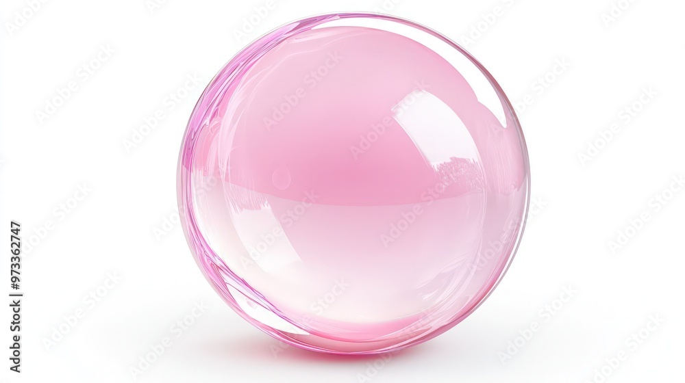 Clear pink bubble isolated on a white or transparent background, emphasizing clarity and lightness. Clear pink bubble isolated on a white or transparent background, emphasizing clarity and lightness.