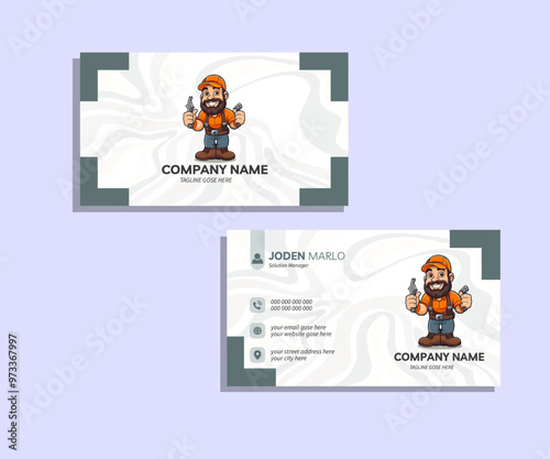 Modern Business Card. Double sided Business Card template. Creative and Clean Business Card Template. Business Card layout