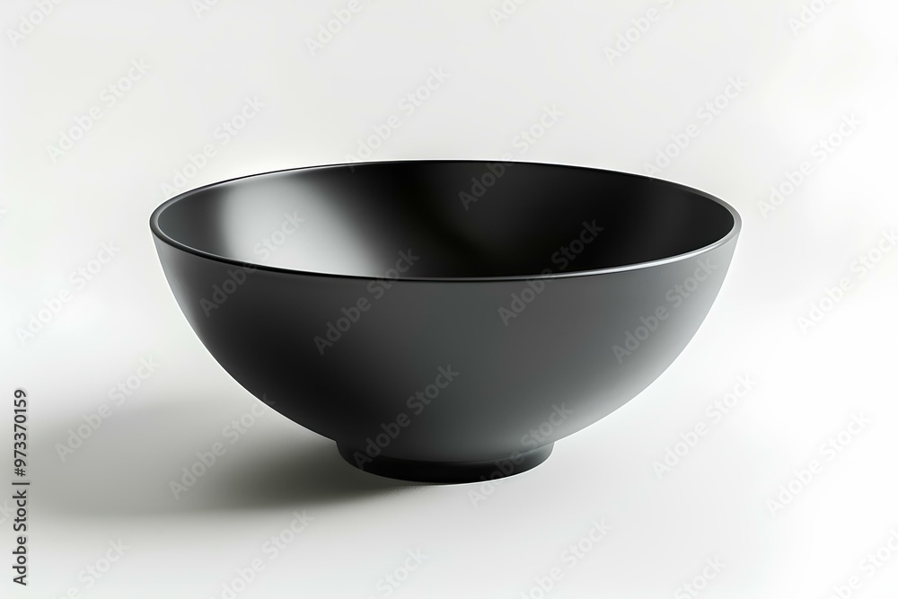 Black empty bowl isolated on white background. Black empty bowl isolated on white background.