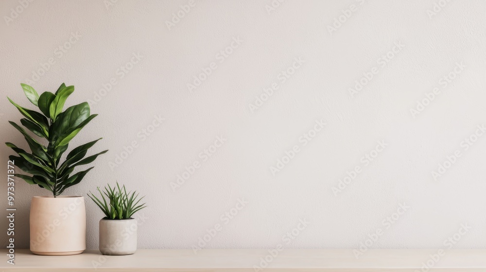 Serene Workspace with Bamboo Shelving and Greenery, Copy Space for Text, Ultra HD Image for Office and Nature Concepts Serene Workspace with Bamboo Shelving and Greenery, Copy Space for Text, Ultra HD Image for Office and Nature Concepts