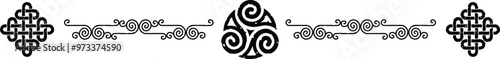 Celtic Header - Curved Lines - Knot Ends - Tribal Logo