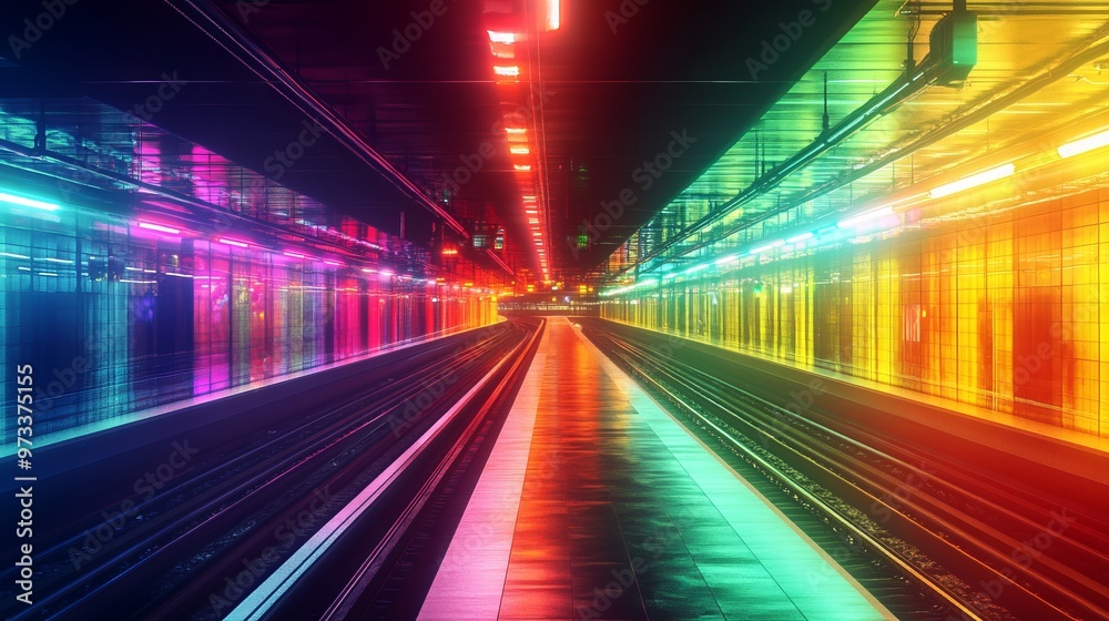 Heatmap of a subway system, with vibrant colors highlighting the busiest stations and cooler tones in the less frequented stops. 4K hyperrealistic photo.
