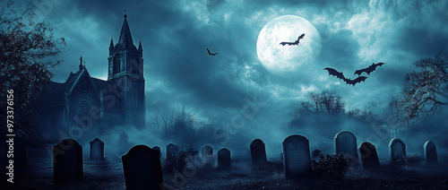 Bats flying to draculas castle
