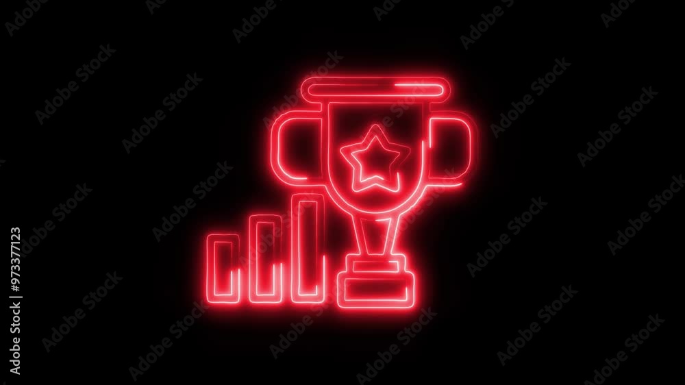 Career Promotion Icon in Video HD Neon Animation – Advancement and Success Symbol with Dynamic Glow on Black Background Career Promotion Icon in Video HD Neon Animation – Advancement and Success Symbol with Dynamic Glow on Black Background