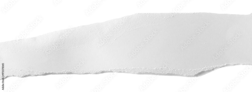 Ripped white paper scrap isolated, clipping path Ripped white paper scrap isolated, clipping path