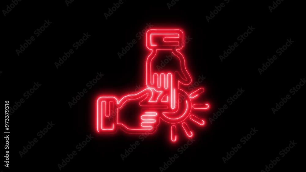 Ease Icon in Video HD Neon Animation – Simplicity and Comfort Symbol with Dynamic Glow on Black Background Ease Icon in Video HD Neon Animation – Simplicity and Comfort Symbol with Dynamic Glow on Black Background