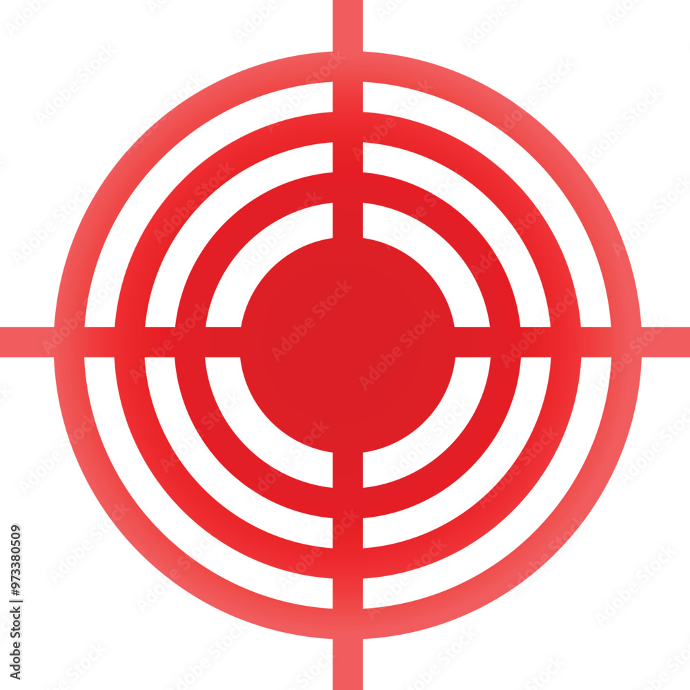 Red target is representing the concept of focusing on a goal and aiming for success