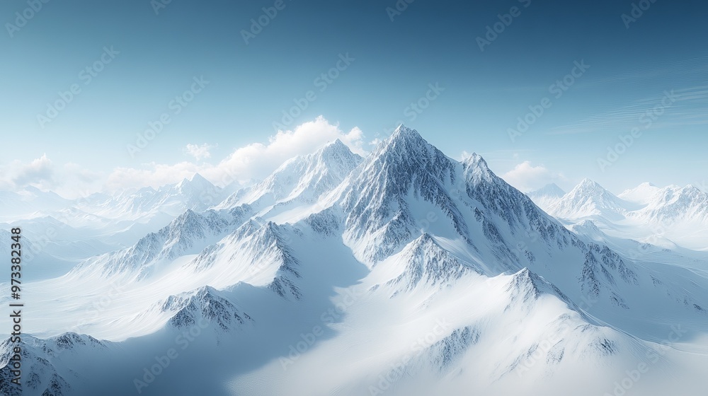 High-altitude mountain peaks, blanketed in snow, offer a stunning contrast of white against blue, making them a must-see for winter explorers and photographers. 4K hyperrealistic. High-altitude mountain peaks, blanketed in snow, offer a stunning contrast of white against blue, making them a must-see for winter explorers and photographers. 4K hyperrealistic.