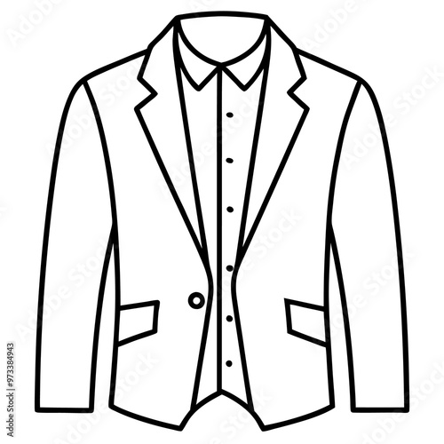 groom jacket outline coloring book page line art drawing