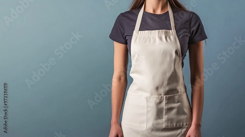 Mockup Apron Cook Waitress Woman.