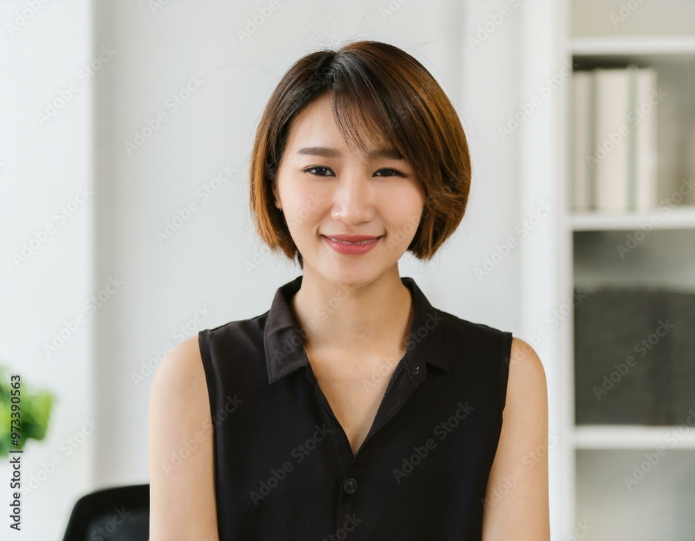 オフィスで働く女性 オフィスで働く女性