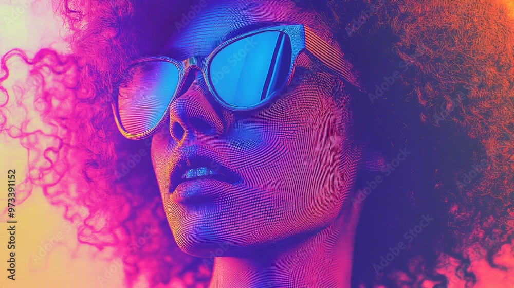 Psychedelic Halftone Poster Photo Effect Mockup Psychedelic Halftone Poster Photo Effect Mockup