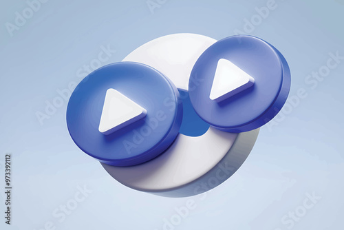 Social media logo icons isolated 3d render illustration