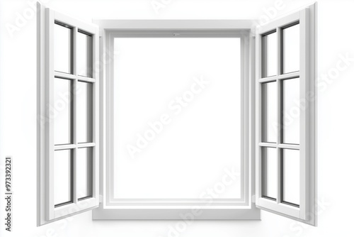 window on white background