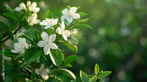 Shrub like plant with white flowers