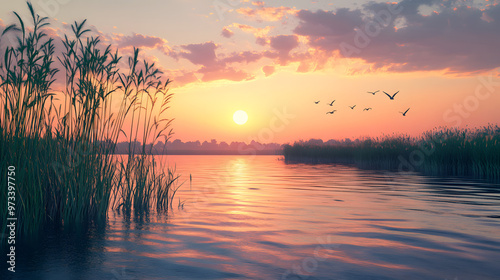 River Delta at Dusk