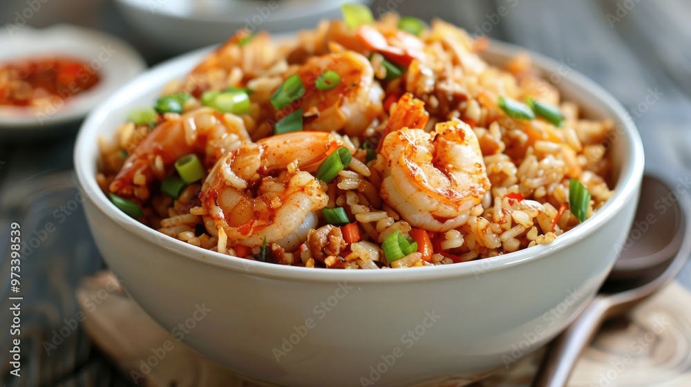 Spicy shrimp fried rice Spicy shrimp fried rice