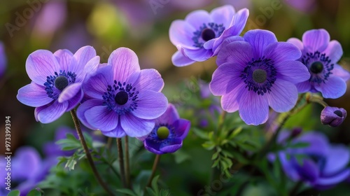 Spring features wild purple anemones