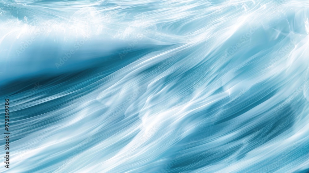 Soft blurred motion of blue water Soft blurred motion of blue water