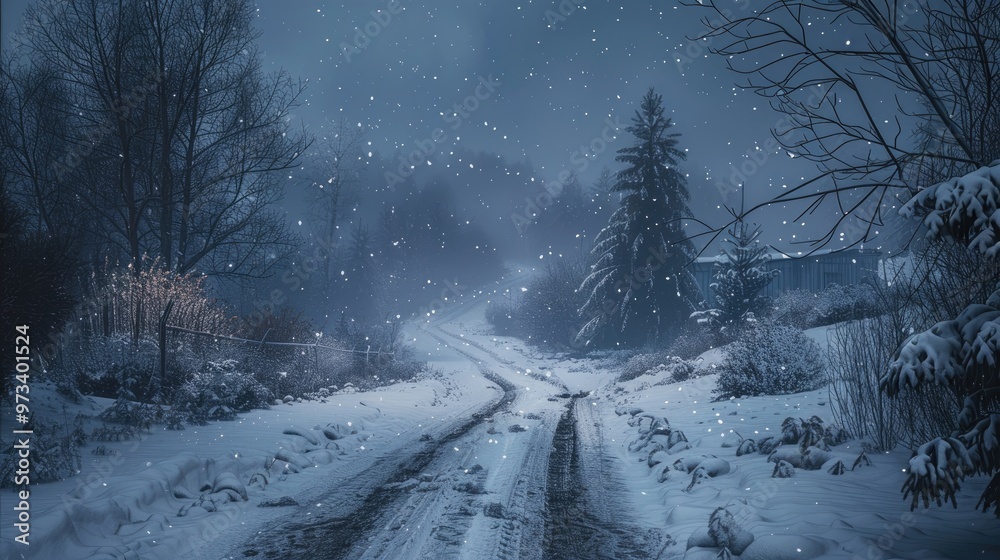 Snow covered road Snow covered road
