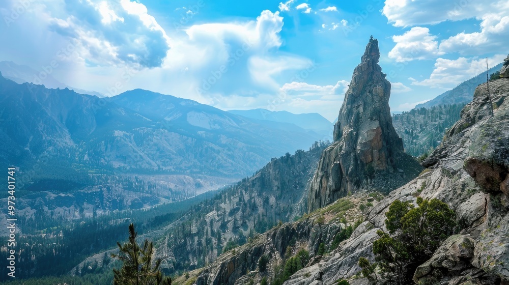 Obraz premium Tall rock peak