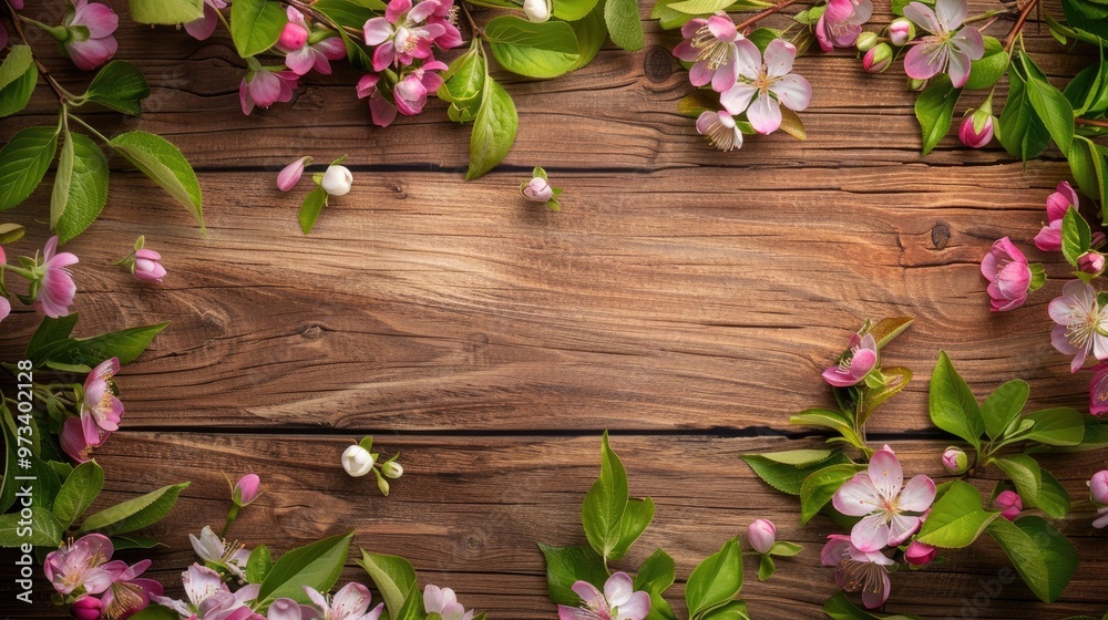 Spring flowers on wood background Spring flowers on wood background