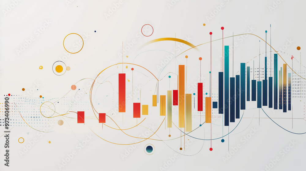 Obraz premium charts and graphs with statistics to innovative analyze business potential and forecast future development of companies growth.