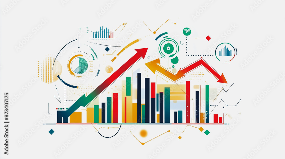 charts and graphs with statistics to innovative analyze business potential and forecast future development of companies growth. charts and graphs with statistics to innovative analyze business potential and forecast future development of companies growth.