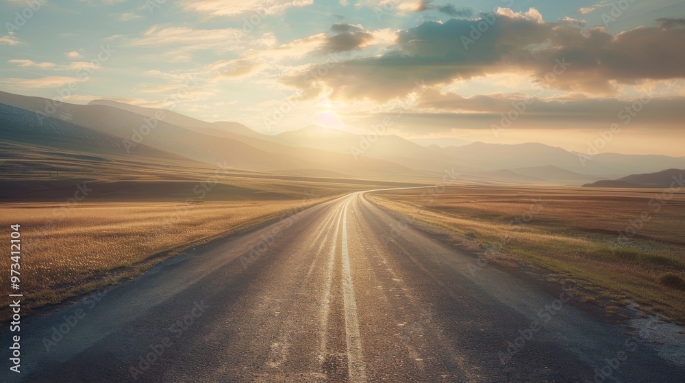 long, empty road stretching into the horizon long, empty road stretching into the horizon