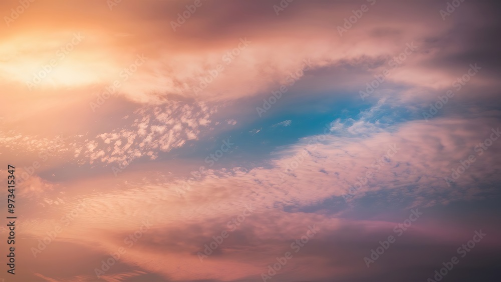 Obraz premium Spring sky with sunlight natural bokeh background
